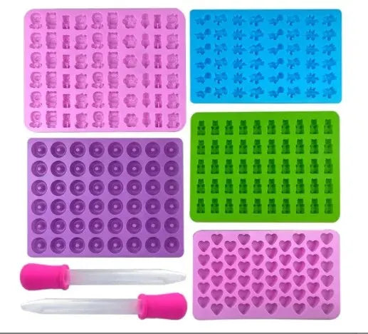7Pcs/Set Gummy Bear Silicone Molds