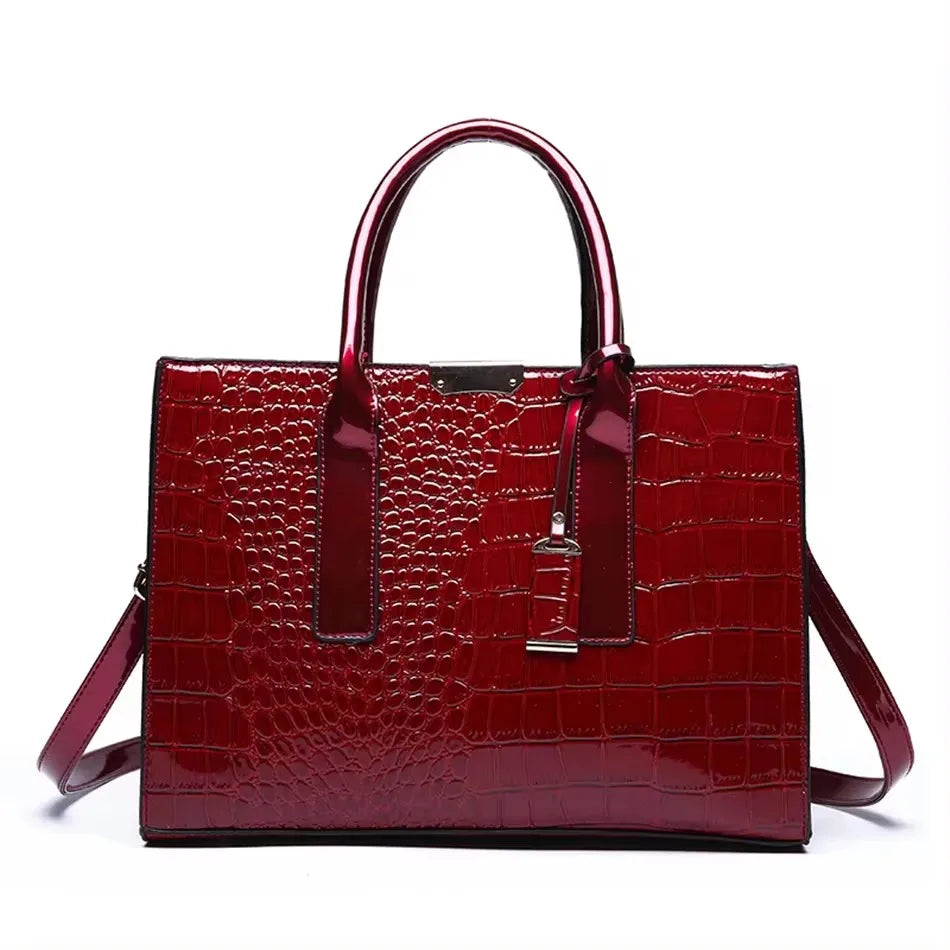 Large Capacity Women’s Leather Tote Handbag