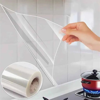 Adhesive-Free Clear Wall Protector Film for Kitchens, Furniture & Walls