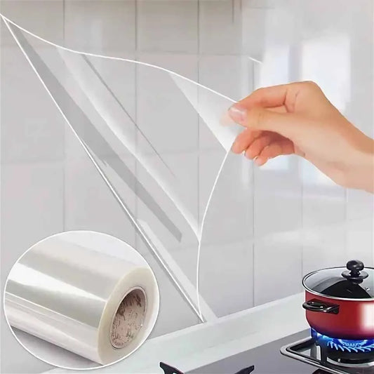 Adhesive-Free Clear Wall Protector Film for Kitchens, Furniture & Walls