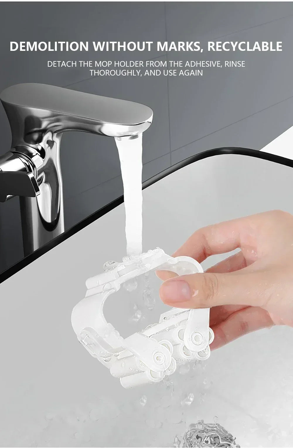 Wall Mounted Mop & Broom Holder Set