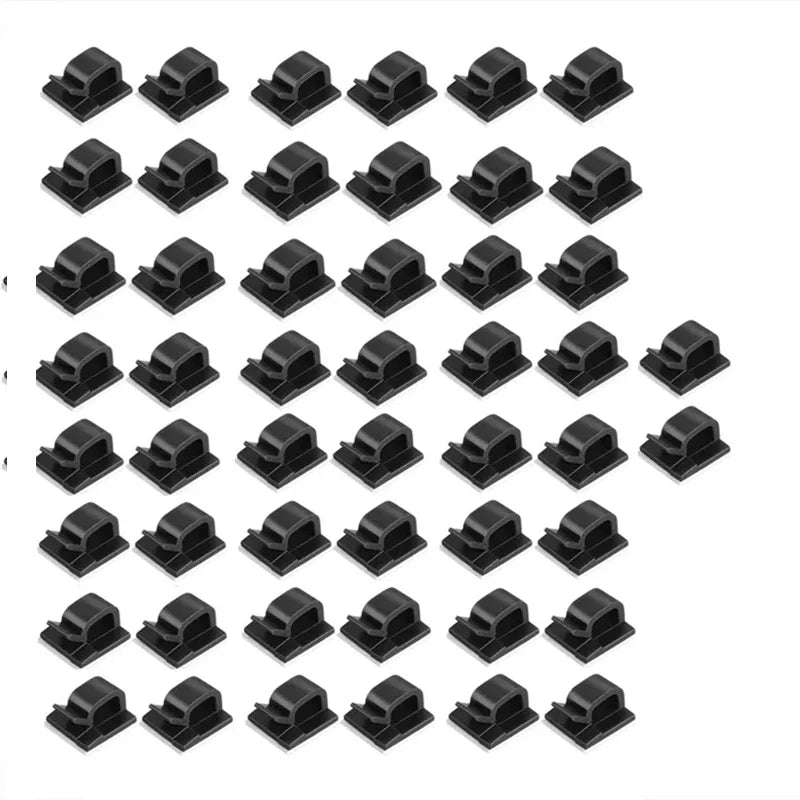Adhesive Cable Holder Clips – Self-Stick Wire Management Organisers
