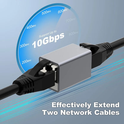 Cat 8 RJ45 Ethernet Coupler – 10Gbps Network Cable Extender