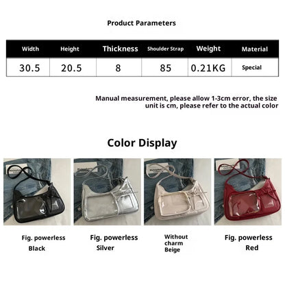 Y2K Transparent Ita Shoulder Bag
