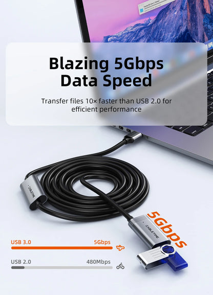 CABLETIME USB 3.0 Active Extension Cable – Male to Female