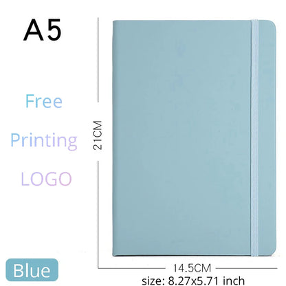 Custom A5/A6 PU Leather Notebook with Logo Printing