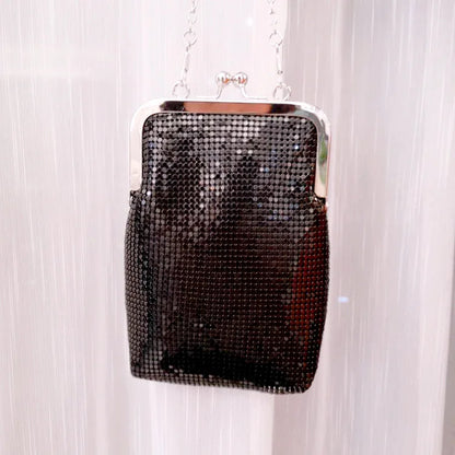 Metallic Sequin Kiss-Lock Bag