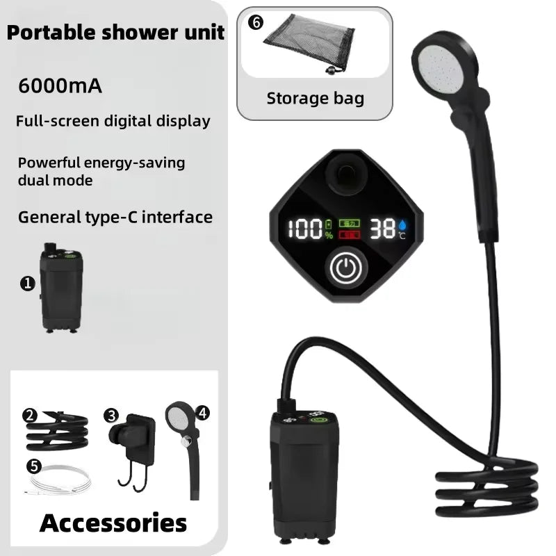Portable Rechargeable Camping Shower