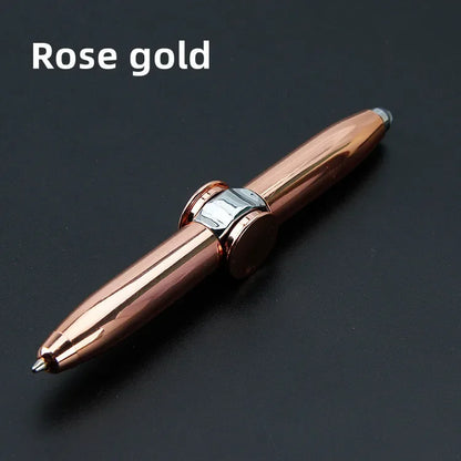 Multifunction Metal Fidget Pen with LED Light & Spinner