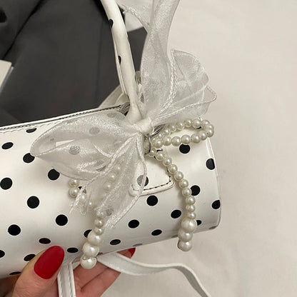 Women’s Polka Dot Barrel Shoulder Bag