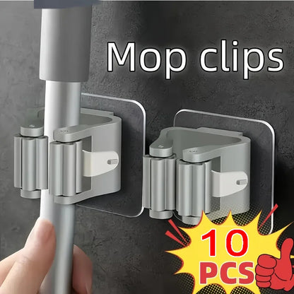 Wall Mounted Mop & Broom Holder Set