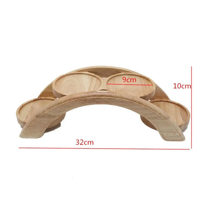 Wooden Sushi Bridge Serving Plate