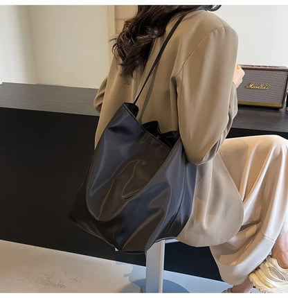 Minimalist Nylon Tote Shoulder Bag