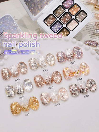 9 Color Semi-Solid Gel Nail Polish Set