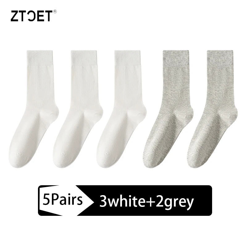 Men’s Cotton Business Casual Socks 5 Pairs