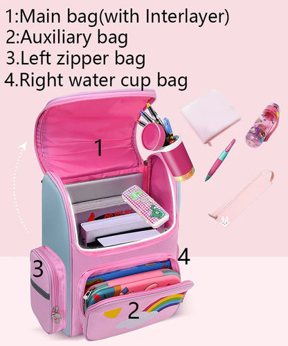 Unicorn Print Girls School Backpack
