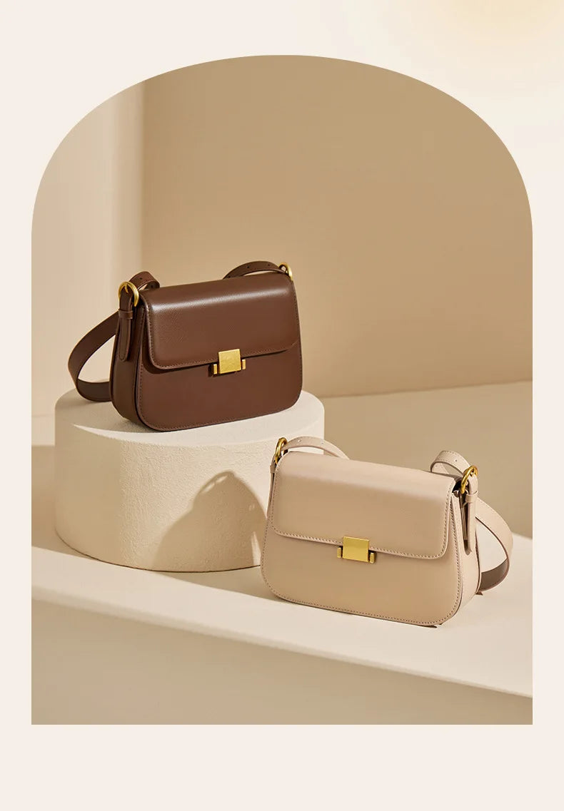 Vintage Leather Crossbody Handbag