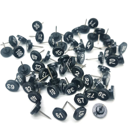 Numbered Round Push Pins for Bulletin Boards