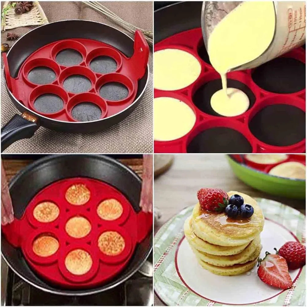 7 Hole Silicone Egg Pancake Mold