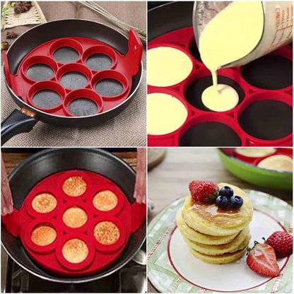 7 Hole Silicone Egg Pancake Mold