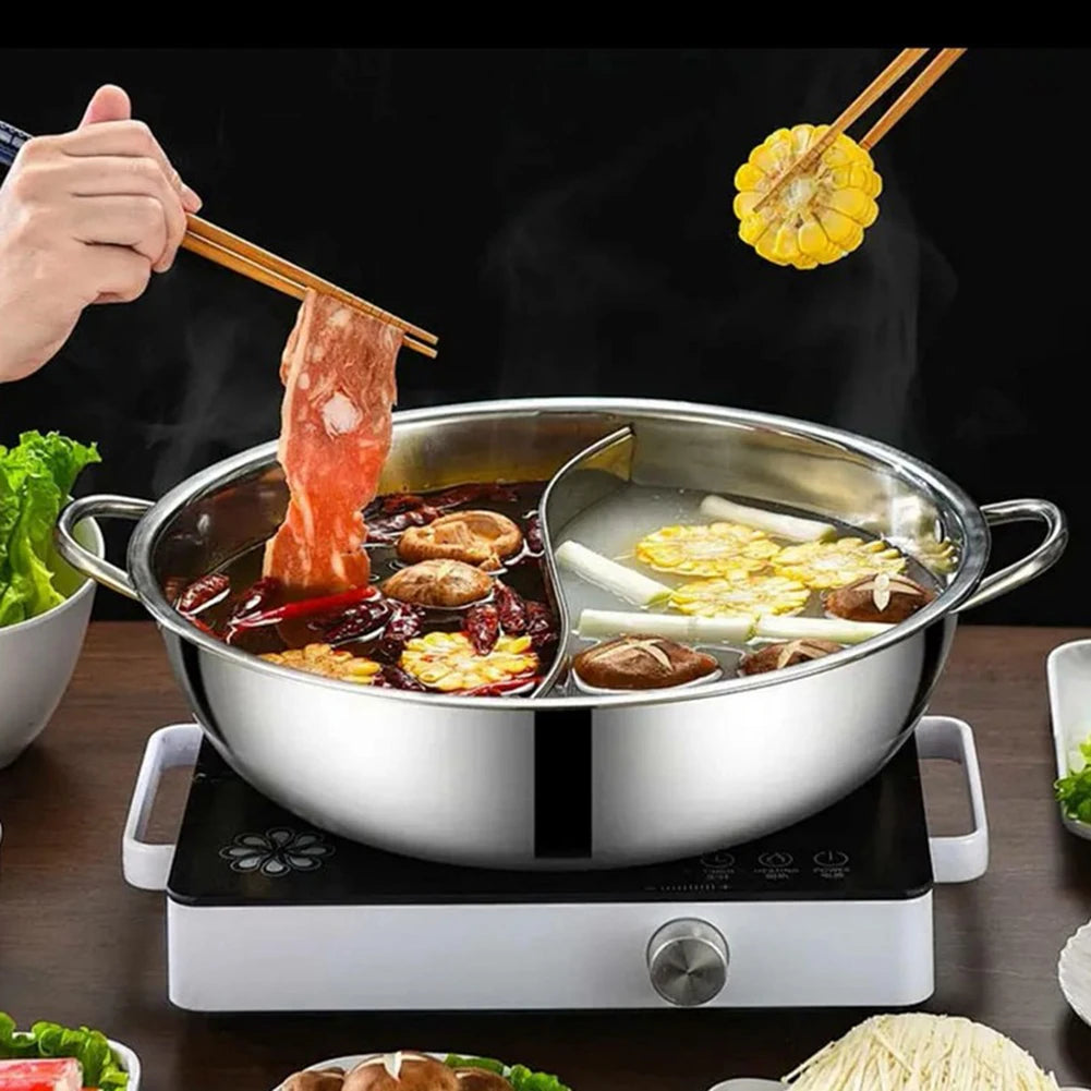 Stainless Steel Twin Divided Hot Pot