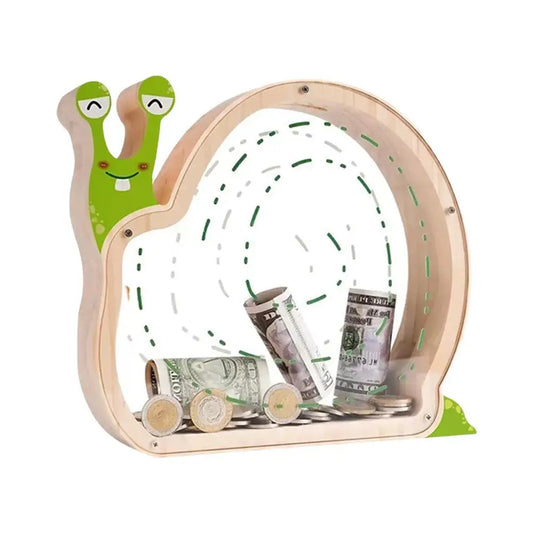 Wooden Animal Piggy Bank for Kids