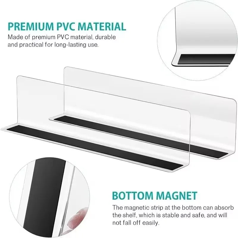 Clear PVC Shelf Dividers Organizer