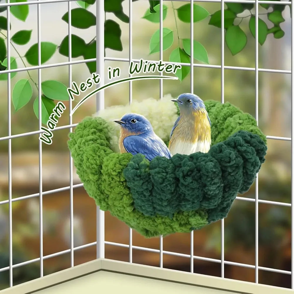 Plush Hanging Bird Nest for Cage