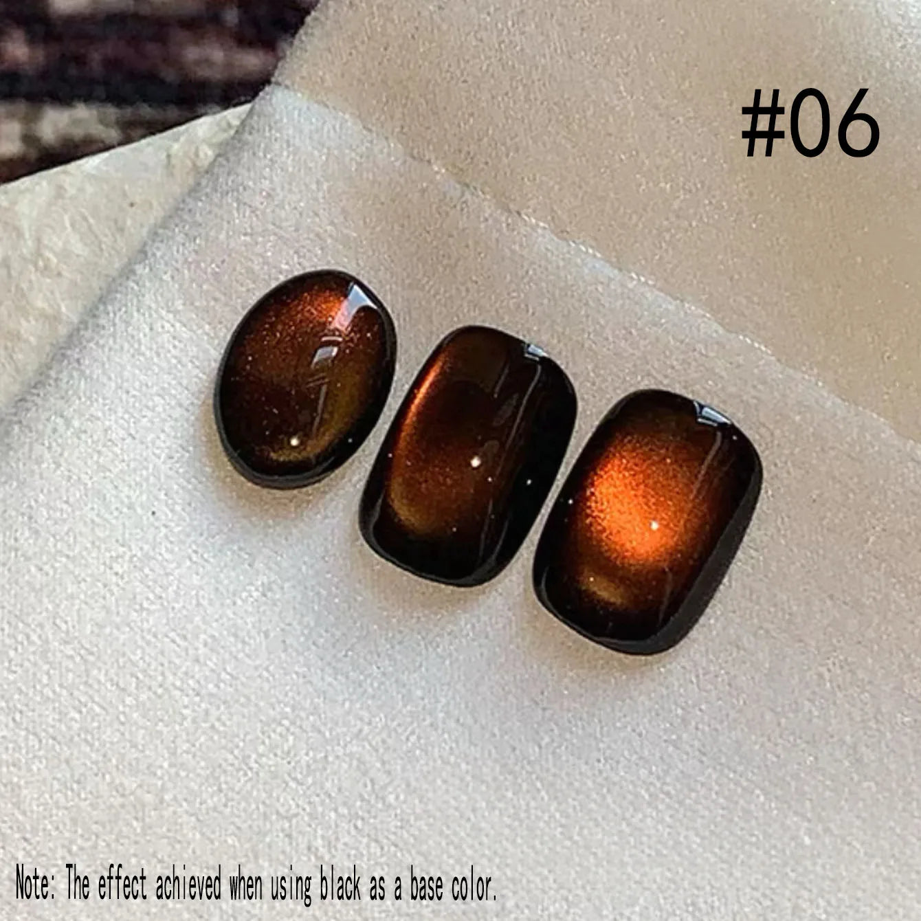 Brown Gold Cat Eye Gel Nail Polish
