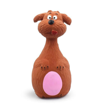 Cartoon Squeaky Rubber Dog Toy