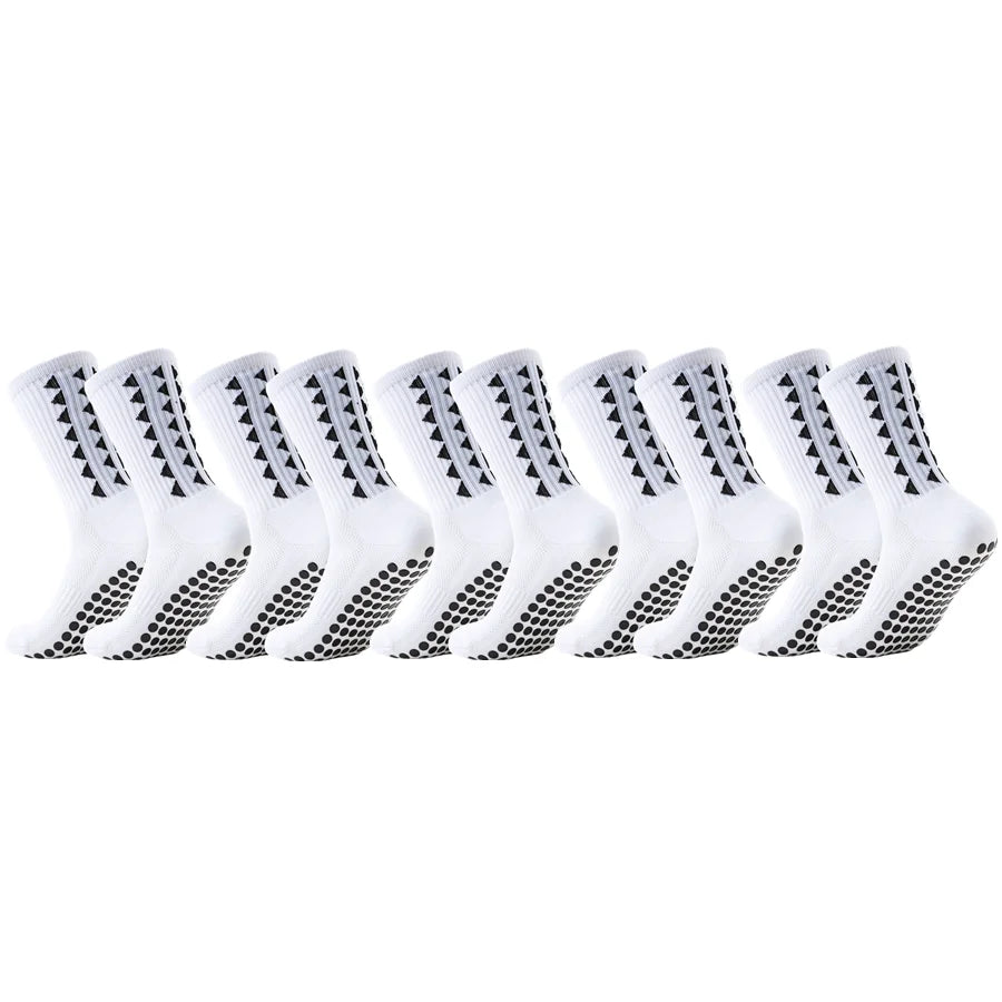 Non-Slip Athletic Grip Socks 5 Pairs