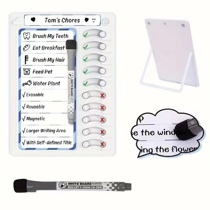 Magnetic Reusable Chore & To-Do List Whiteboard