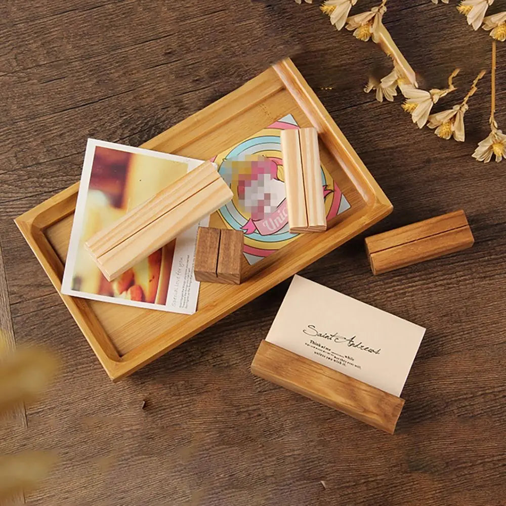 Wooden Card Display Stand