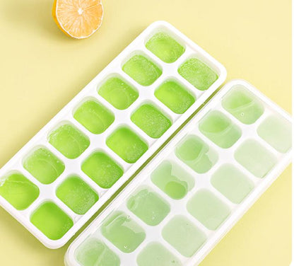 14-Grid Silicone Ice Cube Tray with Lid