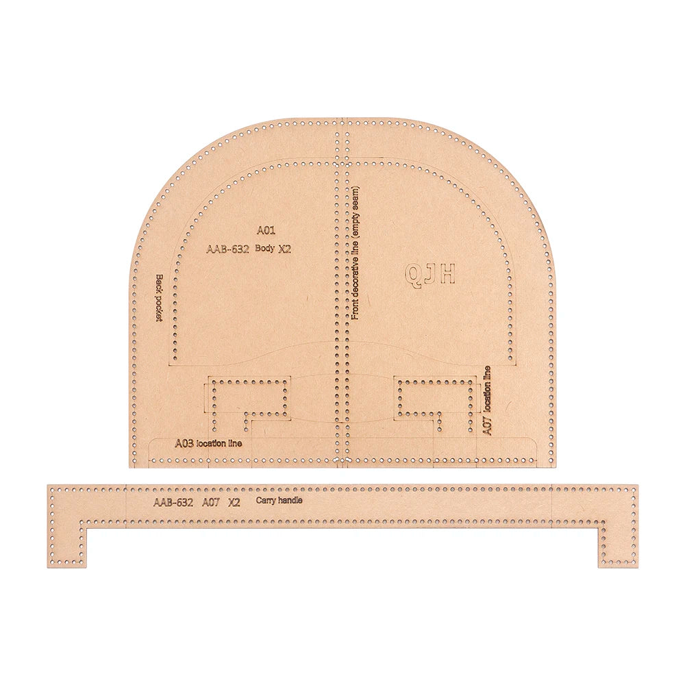 Semi-Circular Leather Handbag Template Set