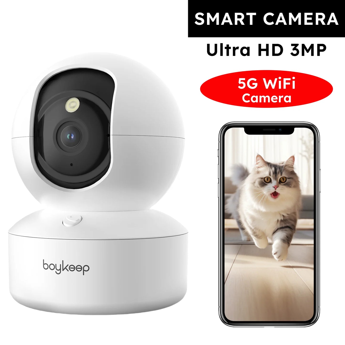 BoyKeep 2K Indoor WiFi Security Camera