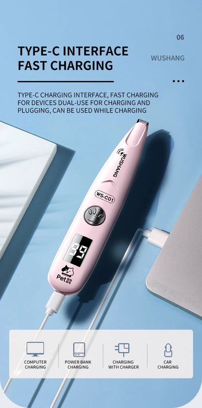 Rechargeable Waterproof Paw, Face & Ear Hair Trimmer