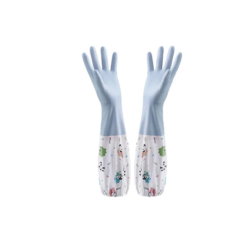 Long Sleeve Waterproof PVC Cleaning Gloves
