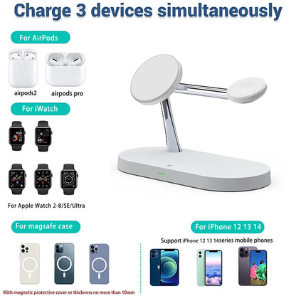 3 in 1 Wireless Charger Stand For iPhone 12 13 14 15