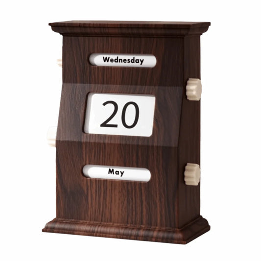 Creative Perpetual Desk Calendar – Retro Rotating Date Display