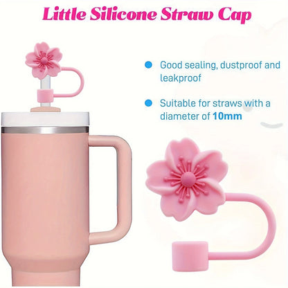 Flower Silicone Straw Cover for Stanley Cup