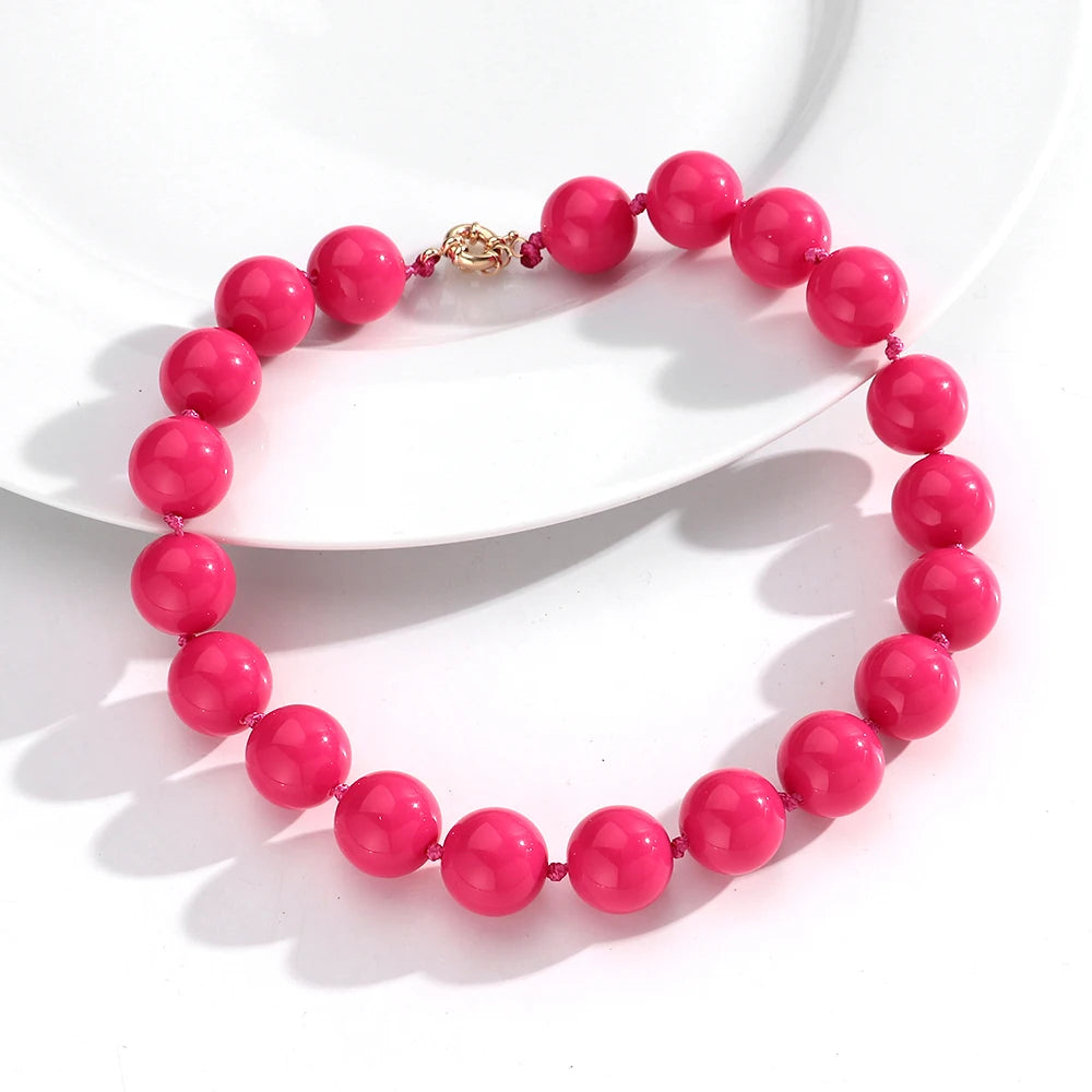 Fishsheep Multicolor Beaded Choker Necklace