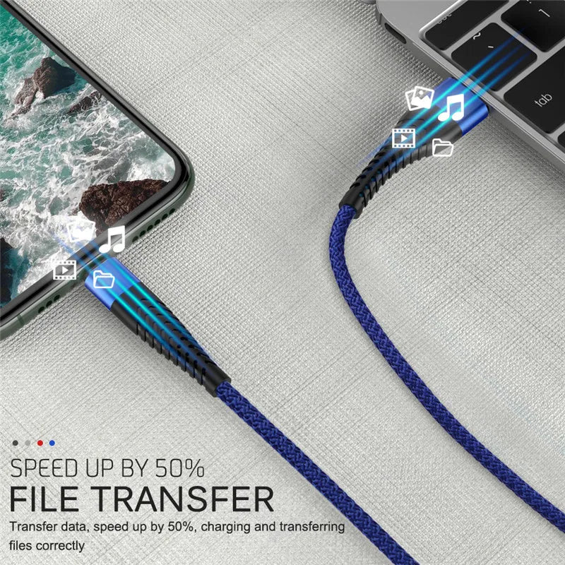 USB-A to Lightning Braided Fast Charging Cable