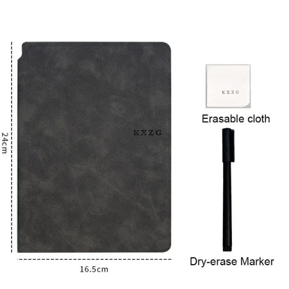 A5 Reusable Whiteboard Notebook Set with Pen & Erasing Cloth