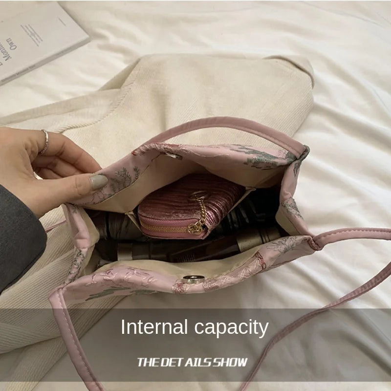 Silk Jacquard Shoulder Bag