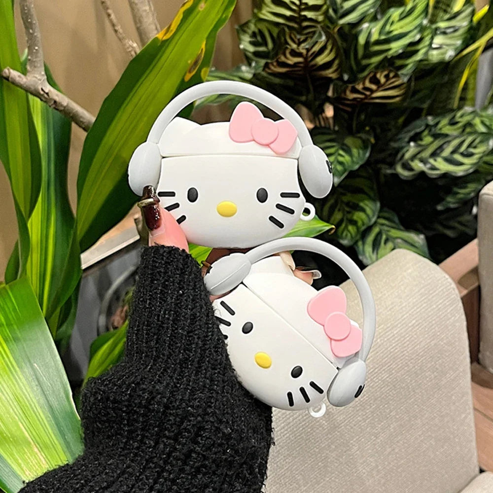 Anime Silicone Headphone Case Cute Cartoon Cat for Apple AirPods 1 2 3 Pro 2