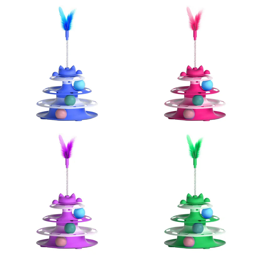 Interactive Cat Tower Ball Toy