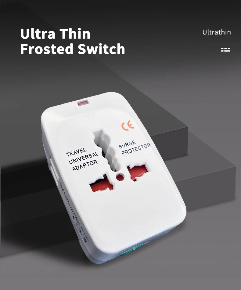 Universal Travel Adapter with Dual USB Ports