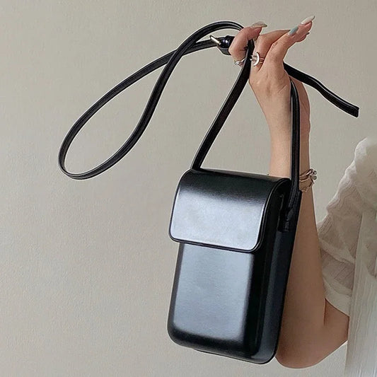Mini PU Leather Flap Crossbody Phone Bag