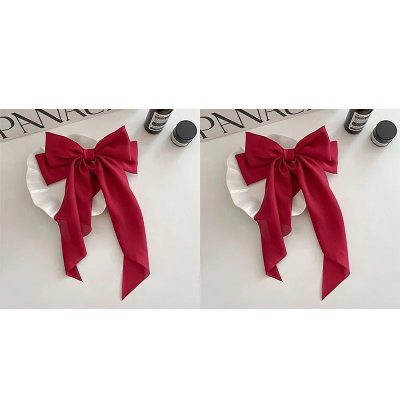 Korean Satin Bowknot Hair Clip